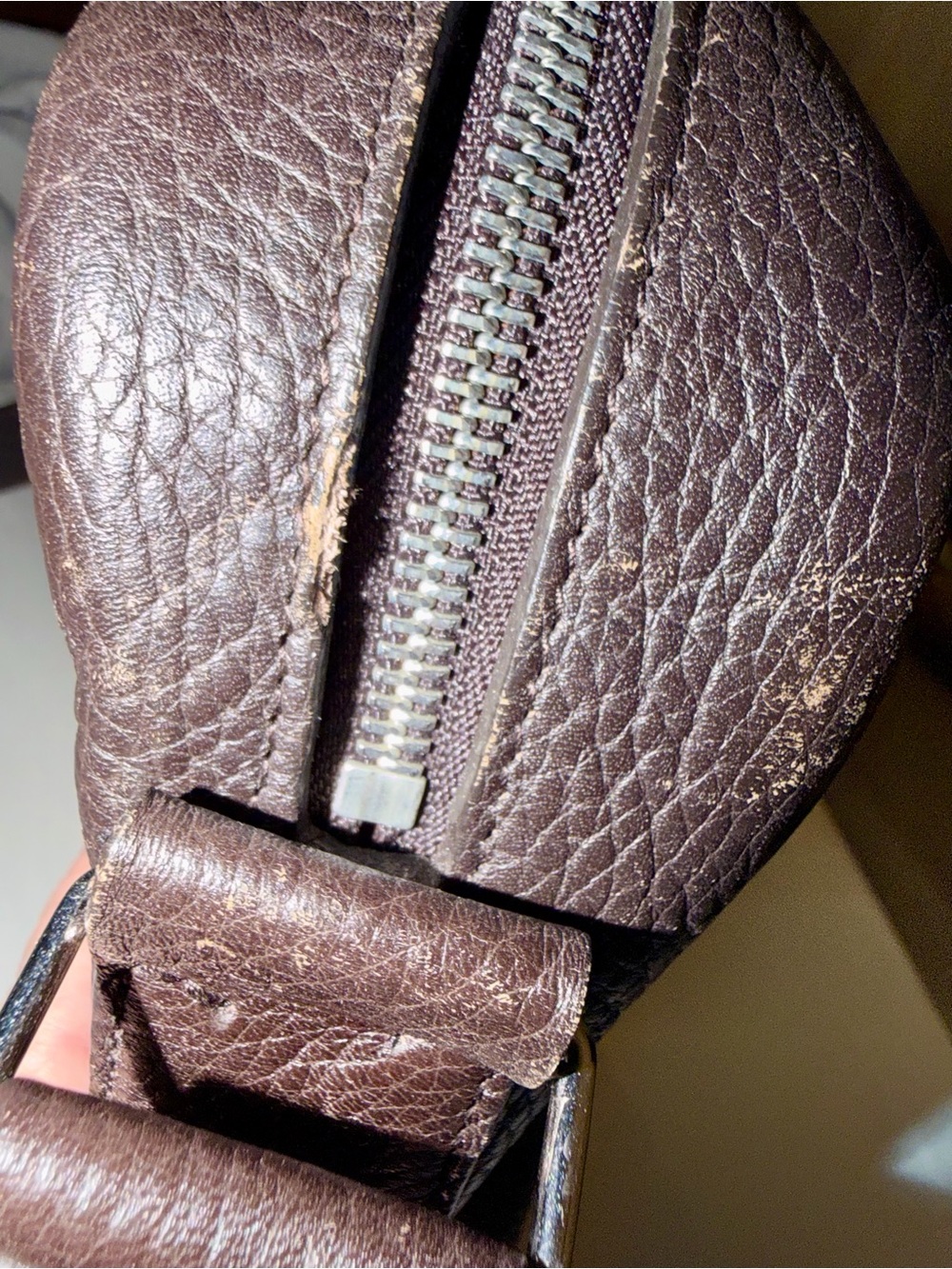 BALLY Italy Dark Brown Leather Crossbody Messenger Bag - Picture 13 of 13
